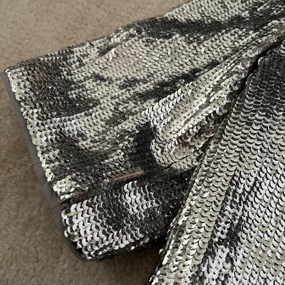 J. Crew Sequin Party Blouse Top With Black Bow in Back 4 - Picture 7 of 10